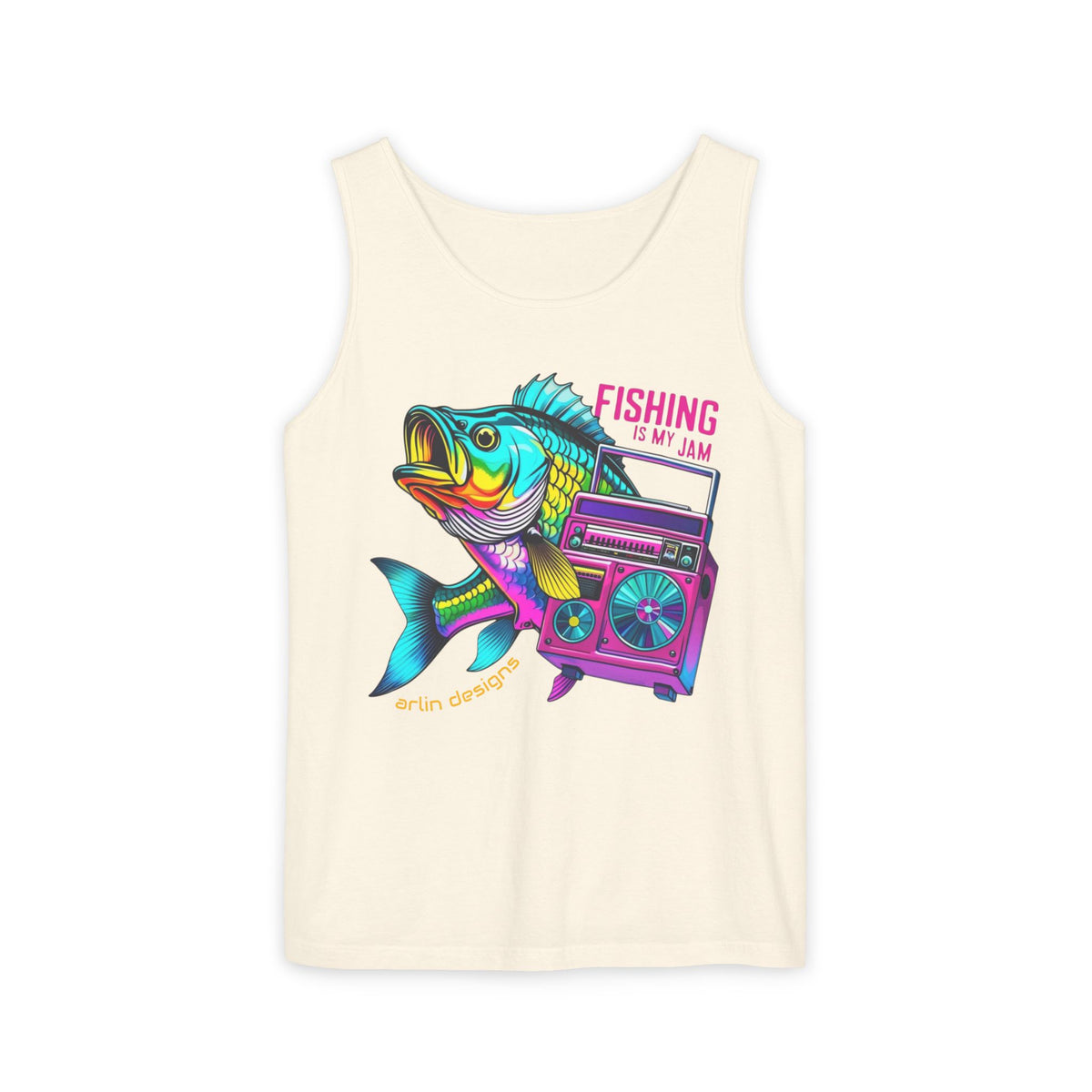Fishing Slogan Tank Top — Beach Day Graphic Tee for Anglers