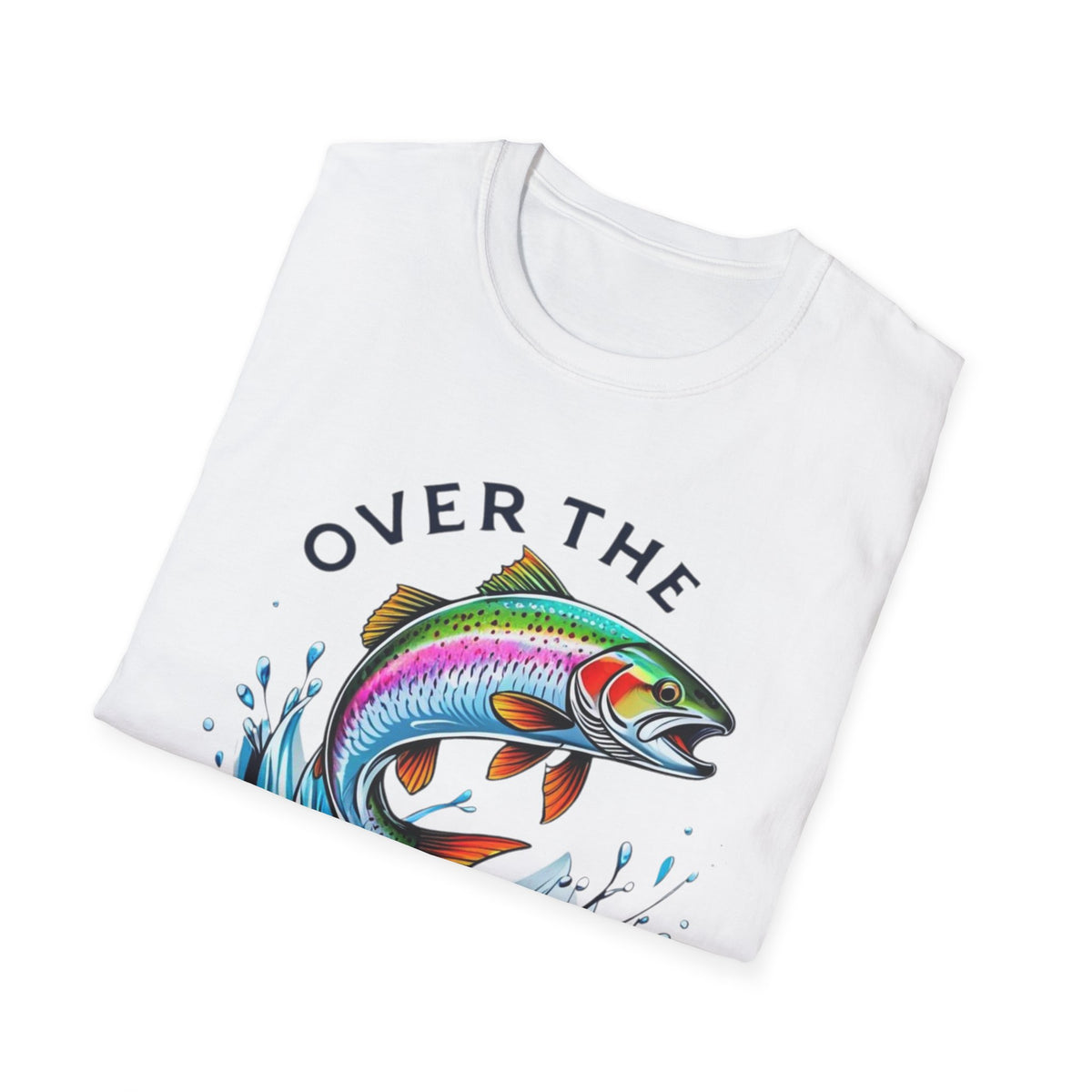 Rainbow Trout 'Over The' Graphic T-Shirt — Fishing Tee for Trout Lovers