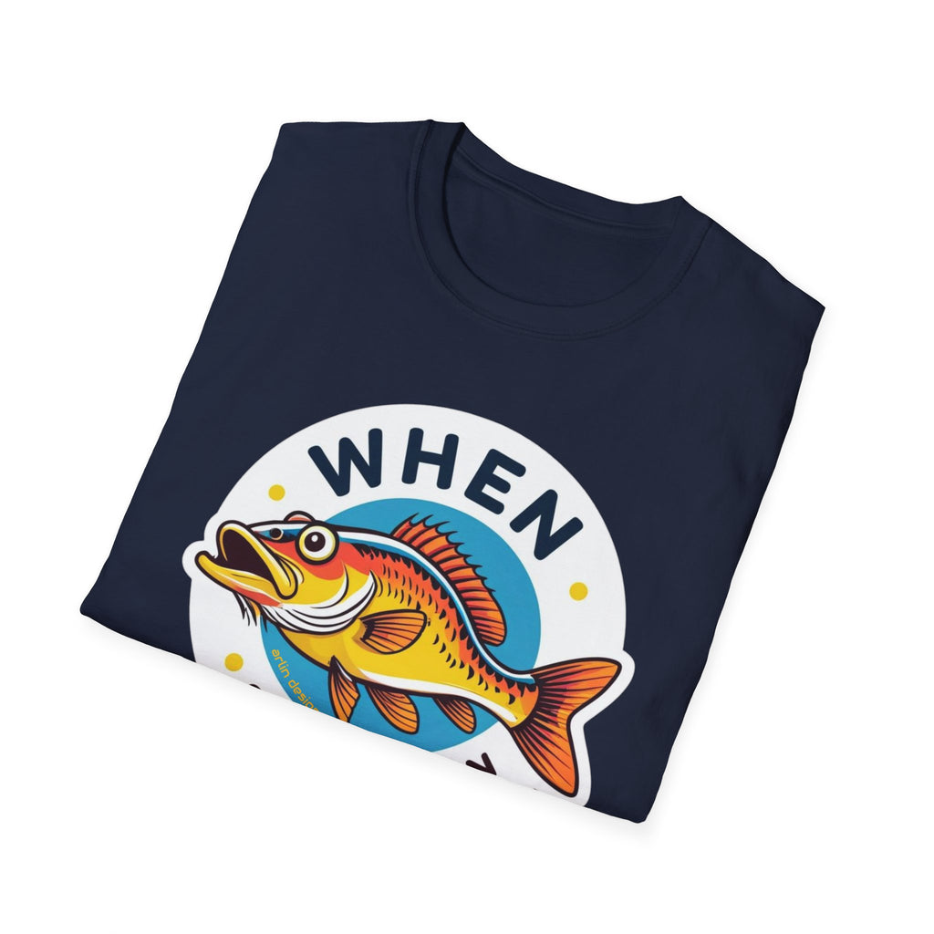 When Walleye See You Again Fishing T-Shirt — Retro Colorful Fish Graphic Tee